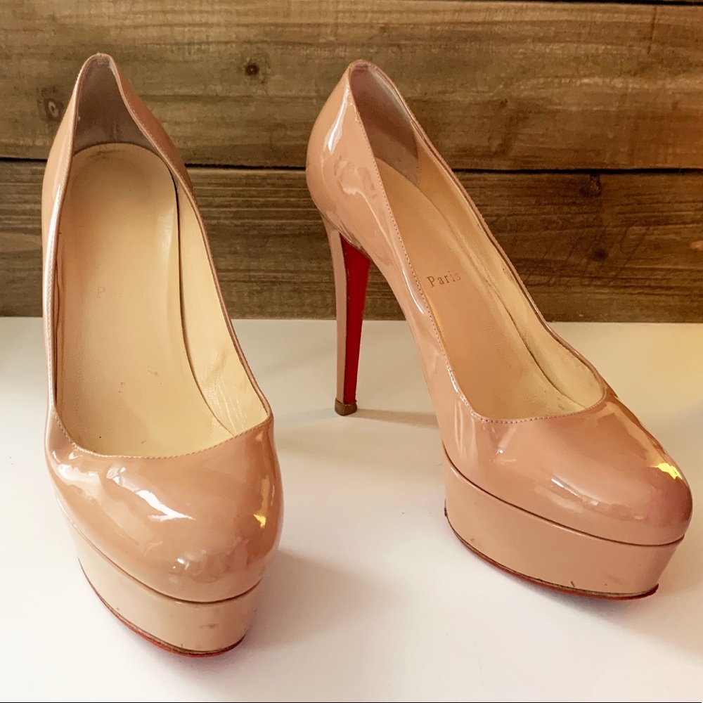 Christian Louboutin Bianca Nude Platform Heels